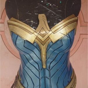 Blue and Gold Corset Armor